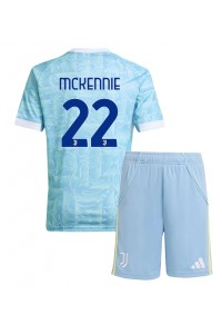 Fotbalové Dres Juventus Weston McKennie #22 Dětské Venkovní Oblečení 2025-26 Krátký Rukáv (+ trenýrky)